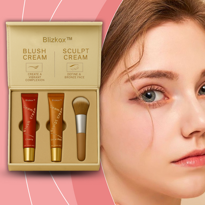 Blizkox™丨🎀 Sculpt & Blush Set (include high grade makeup brush)