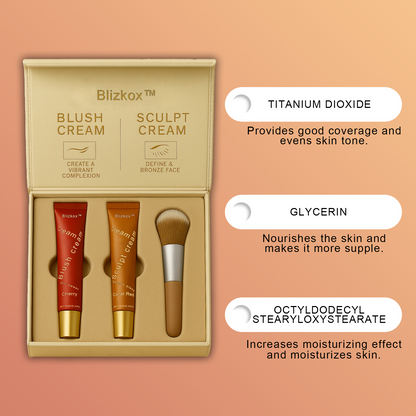 Blizkox™丨🎀 Sculpt & Blush Set (include high grade makeup brush)