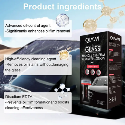 Automotive & All-Surface Glass Oil Film Remover — Fast Cleaning Handheld Decontamination Cream