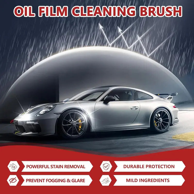 Automotive & All-Surface Glass Oil Film Remover — Fast Cleaning Handheld Decontamination Cream